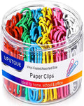 Vinaco Paper Clips Colorful, 100 Pack Large Paper Clips 2 Inch, Durable & Rust by LightingMadeSimple