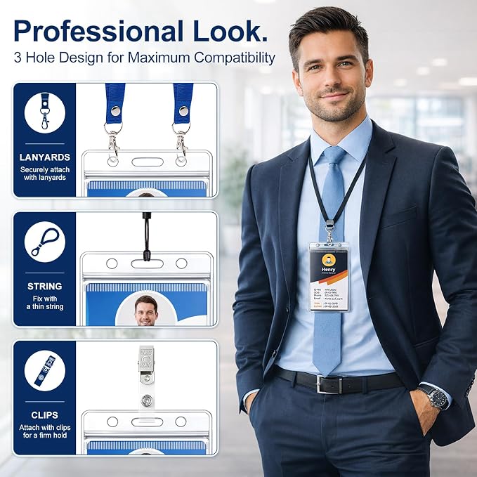 30 Pack ID Badge Holder - Image 5