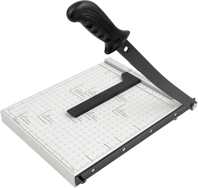 ZEQUAN 12" Heavy Duty Guillotine Cutter, Safety Lock, Metal Base, 12-Sheet | by ZEQUANEST2004