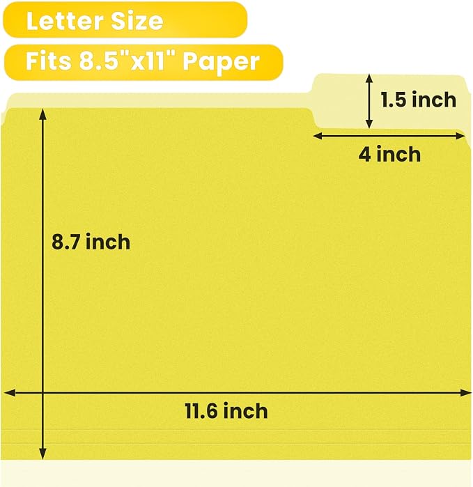 SUNEE File Folders, 30 Pack Manilla Folders 8.5 x 11, Colored File Folders Home - Image 3