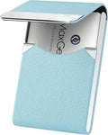 MaxGear Business Card Holder, PU Leather Business Card Case, Light Blue | by MaxGear
