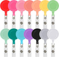 JANYUN 50 Pcs Retractable Badge Reel, Clips Holder Mixed Solid Color Nurse by JANYUN