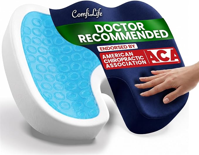 ComfiLife Gel Enhanced Seat Cushion – Office Chair Cushion – Non-Slip Gel & by ComfiLife