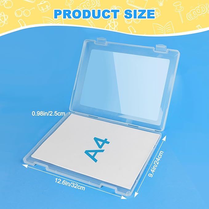 1 Pack A4 File Box Paper Organizers Holder, Transparent Document Paper Project - Image 2