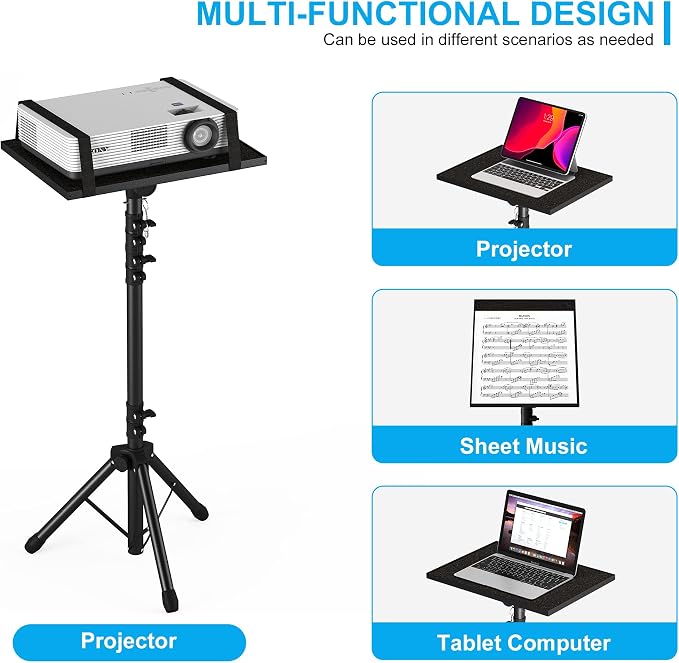 Projector Stand Tripod Adjustable, Laptop Height from 23.5 to 63.5 inches - Image 3