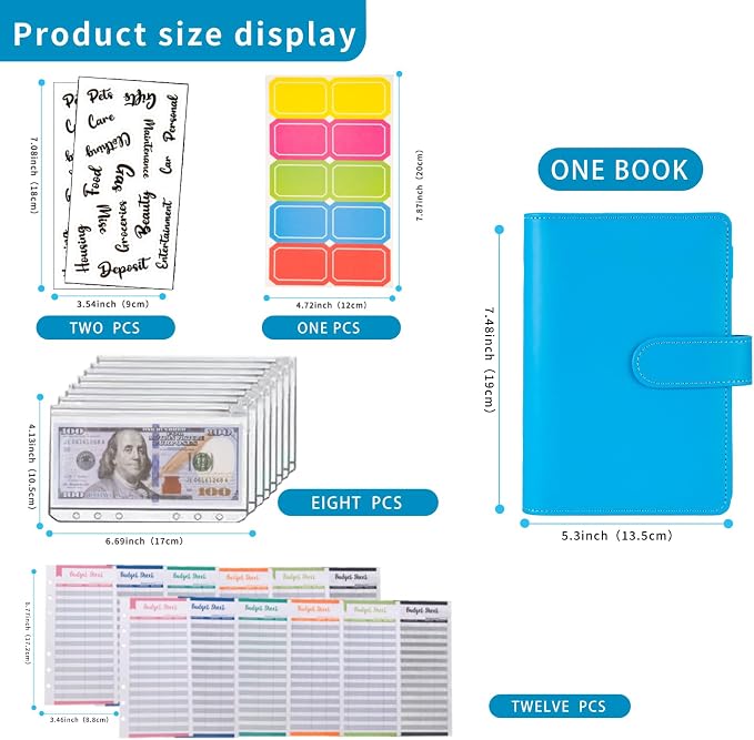NICOOTH Budget Binder A6 Money Saving Binder - Image 2