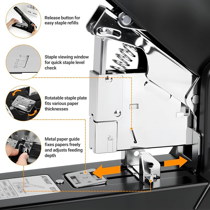 AFMAT Heavy Duty Stapler, 210 Sheet Staplers - Image 5