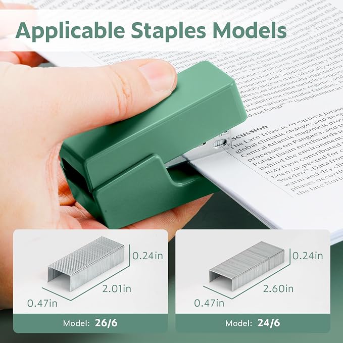 NUSIGN Mini Stapler with 830 Staples, Small Cute Desk Staplers, 25 Sheet - Image 3