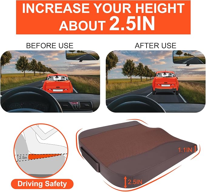 Lofty Aim Car Seat Cushion, Comfort Memory Foam Car Cushions - Image 3