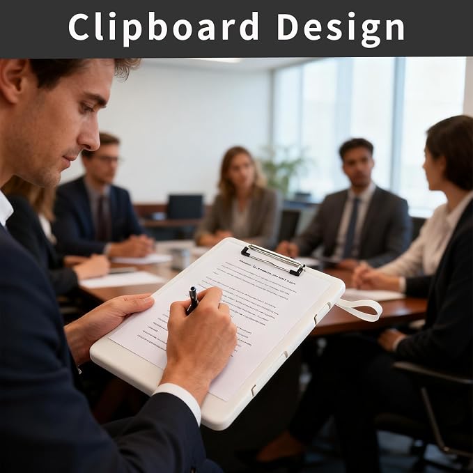 Letter Size Clipboard with Storage, Plastic Clipboard with Side Opening - Image 5