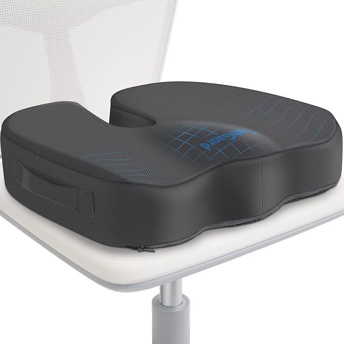 TushGuard Seat Cushion for Office Chair Memory Foam Non-Slip Desk Seat Cushion by TushGuardSeatCushonsPillows