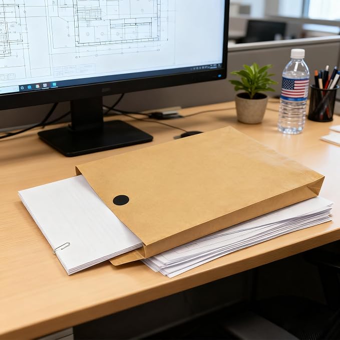 25 Pack Large Expandable Envelopes, 9.3x 13" Big Mailing Envelopes | - Image 2