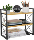 YINMIT Desktop Shelf Organizer, 2 Tier Office Shelves, Wood Desk Organizer by YINMIT