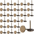 80pcs Metal Thumb Tacks, 0.43x0.66in, Bronze | Metal, Heavy Duty Flat Head by Unknown