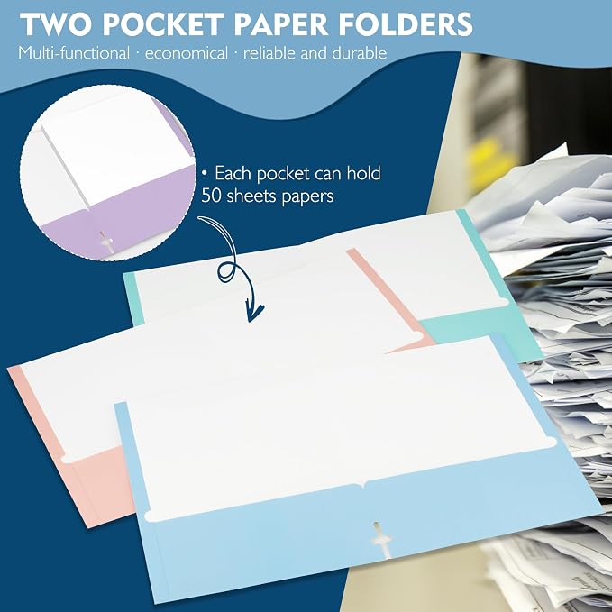 pmybupo 50 Pack Purple Folders - Image 3