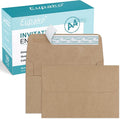Eupako A4 Brown Photo Envelopes 4x6, 100 Pack Self Seal Envelopes by Eupako