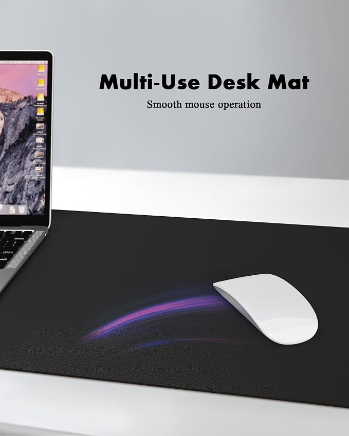 YSAGi Double-Sided Desk Pad, Leather Desk Mat, Eco Cork Desk Pad Protector - Image 5