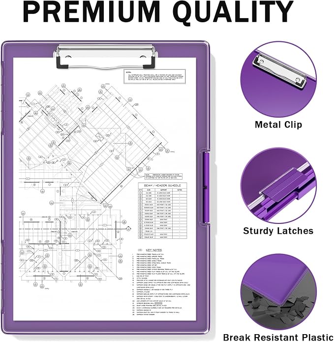 Rimilak Plastic Clipboard with Storage, Side Opening with 2 Compartment - Image 4