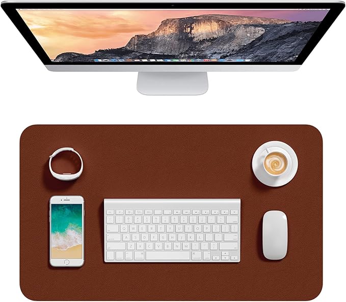 Hsurbtra Desk Pad, 23.6" x 13.8" PU Leather Desk Mat, M Extended Mouse Pad by Hsurbtra