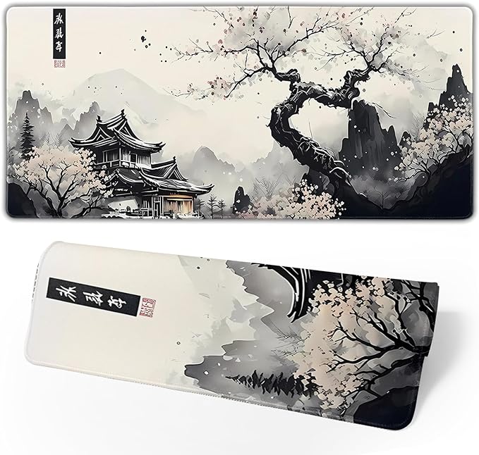 Japanese Mouse Pad, Large Japanese Desk Mat, XL Anime Gaming Keyboard Mat by Brecoy