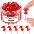 Outus 100 Pcs Giant Push Pins Large Thumb Tacks Plastic Heads 1 Inch Jumbo Push by Outus