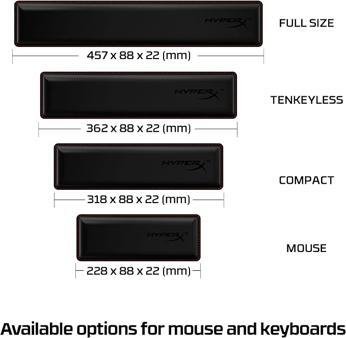 HyperX Wrist Rest – Compact – Cooling Gel – Memory Foam – Anti-Slip - Image 6