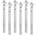 6 Pieces 6 Inch 15 cm Pocket Ruler Flexible Precision Stainless Steel Ruler by Frienda