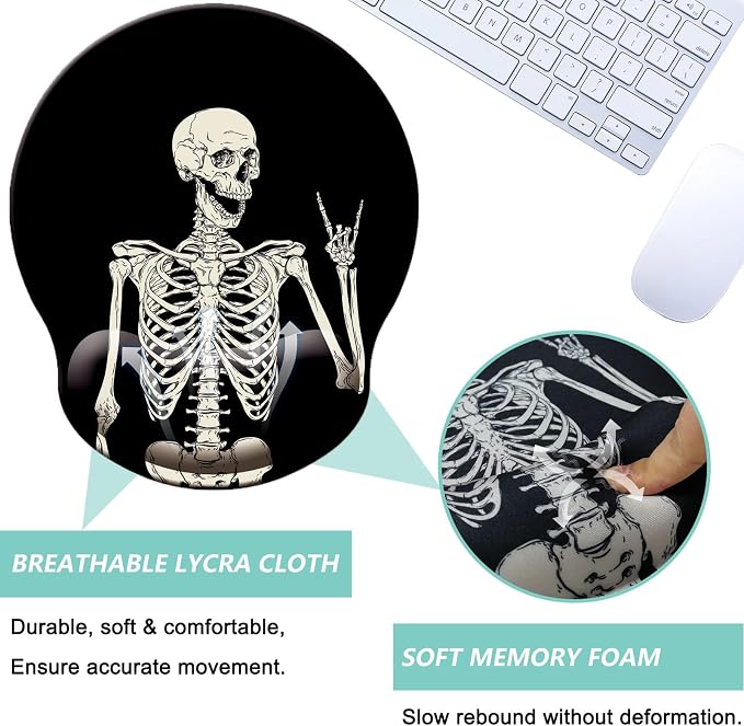 Mouse Pad with Wrist Support, Ergonomic Mouse Pad with Memory Foam Wrist Rest - Image 3