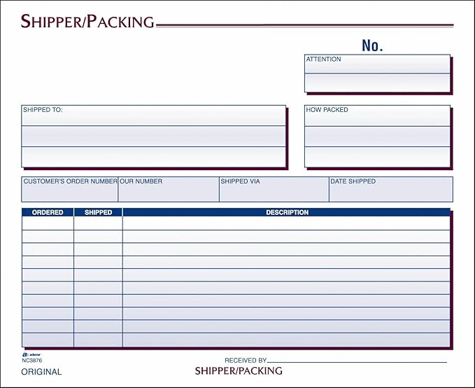 Adams Shipper and Packing Slip Unit Set, 8.5 x 7.44 Inch, Carbonless, Canary by TOPSProducts