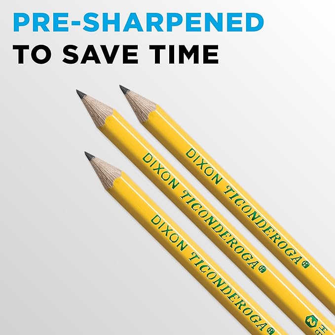 Ticonderoga Wood-Cased Pencils, Pre-Sharpened, 2 HB Soft - Image 4
