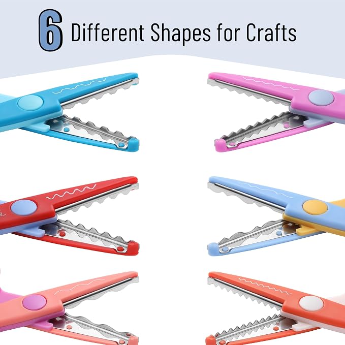 Mr. Pen- Craft Scissors Decorative Edge, 6 Pack, Spring Colors | Zig Zag - Image 4