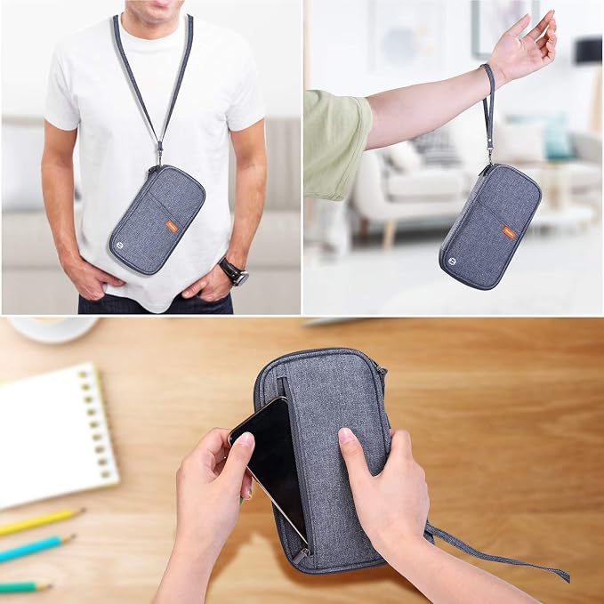 RFID Family Passport Wallet Holder Waterproof, Travel Document Organizer Credit - Image 2