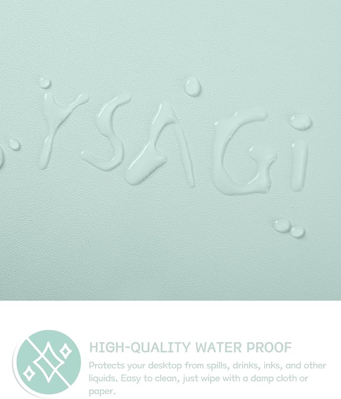 YSAGi Non-Slip Leather Desk Pad, Waterproof Laptop Computer Desk Keyboard Mat - Image 3