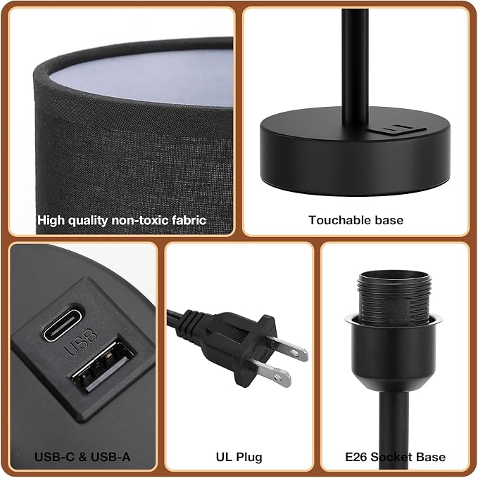 Dicoool Black Touch Bedroom Lamp - Image 6