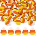 JUNEBRUSHS 150 Pcs Halloween Mini Erasers, Fake Candy Corn Erasers Bulk | Soft by JUNEBRUSHS