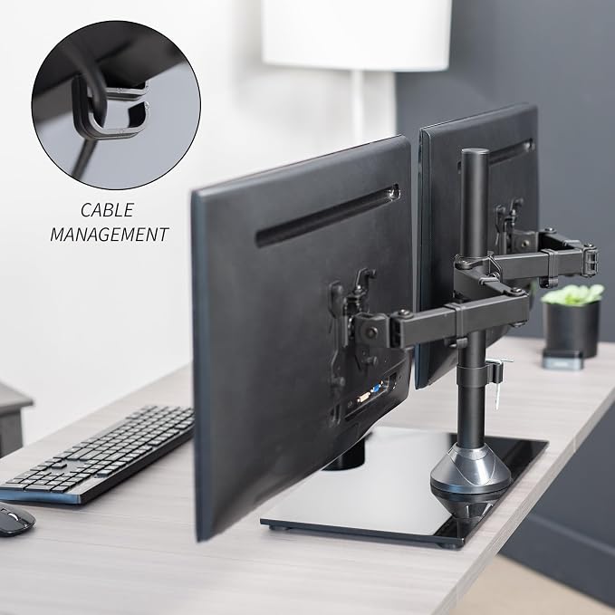 VIVO Freestanding Dual Monitor Stand - Image 8
