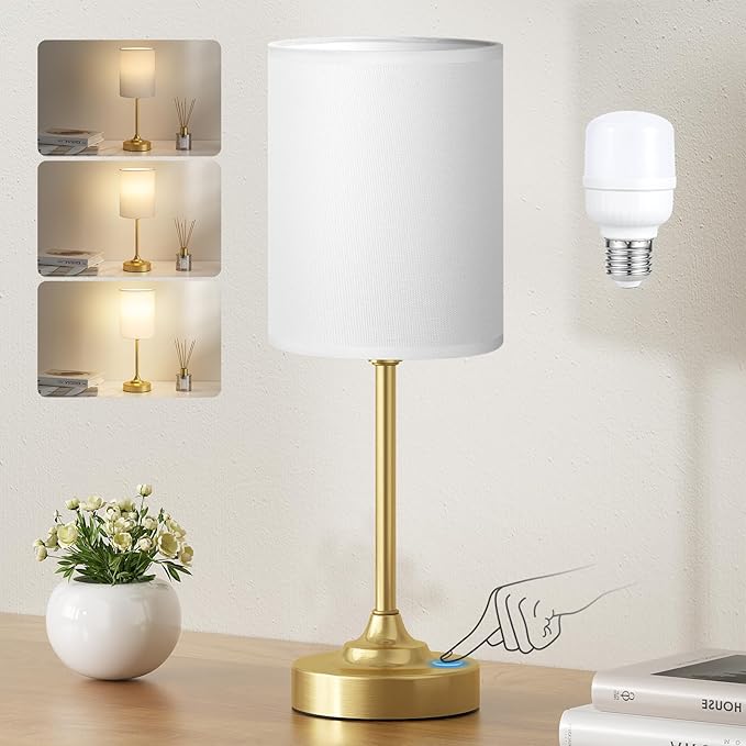Fenmzee Gold Nightstand Bedroom Lamp by Fenmzeelighting