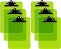 Pack of 6 Plastic Clipboards by DAVISGROUP