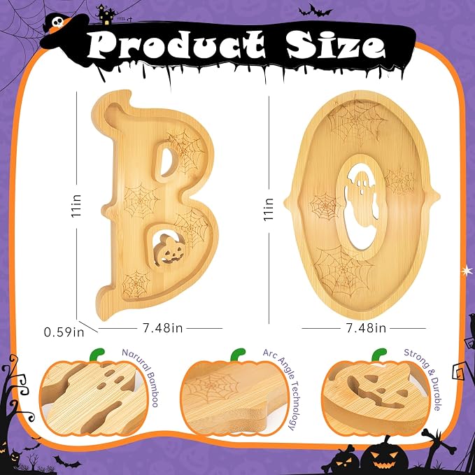3PCS Wooden Halloween Charcuterie Board Set - Image 6