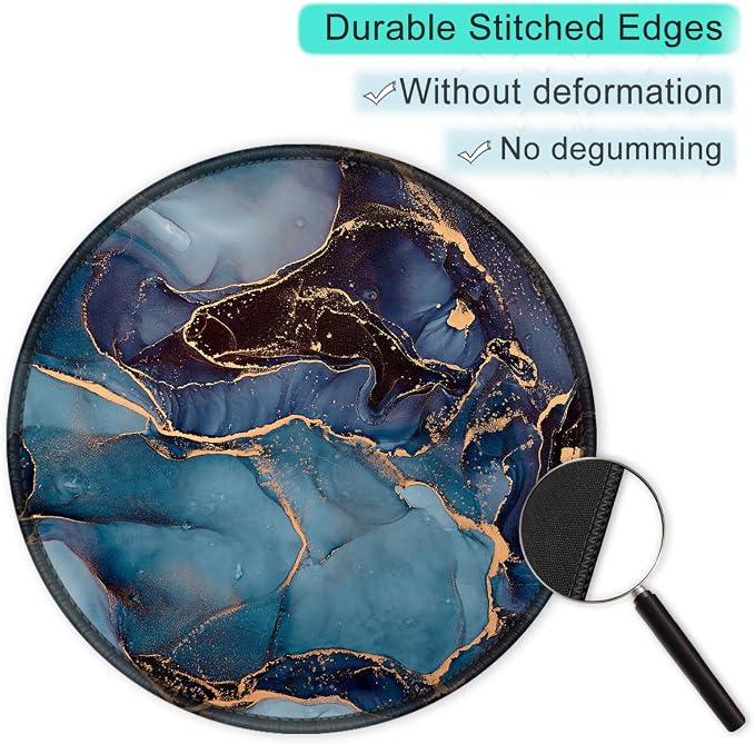 ITNRSIIET Round Mouse Pad with Stitched Edge Premium-Textured Waterproof - Image 5