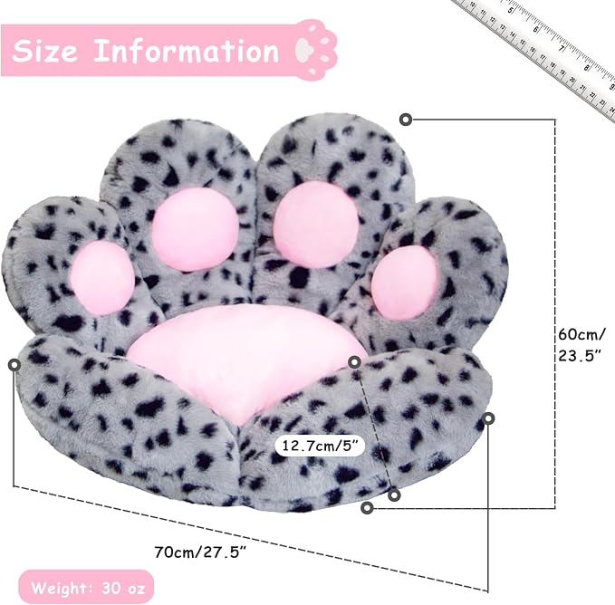 DOBUONO Cat Paw Cushion Kawaii Office Chair Cushion Comfy Plush Gaming Chair - Image 3