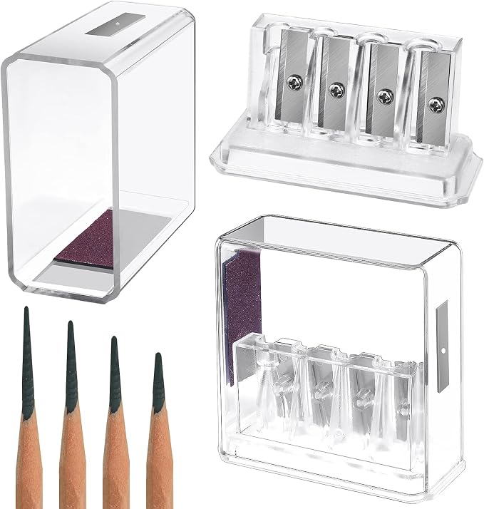 2 Pieces Carpenter Long Point Manual Pencil Sharpener by Outus