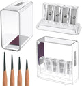 2 Pieces Carpenter Long Point Manual Pencil Sharpener by Outus