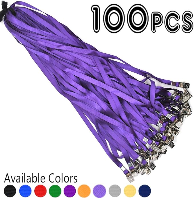 Bird Fiy Black Lanyards 100 Pack 34" Premium Lanyard Bulldog Clips Bulk Nylon - Image 6