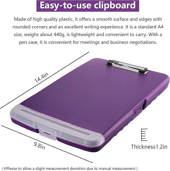 SFLHHDM Purple Clipboard, Clip Boards 8.5x11, Teacher Clipboards - Image 4