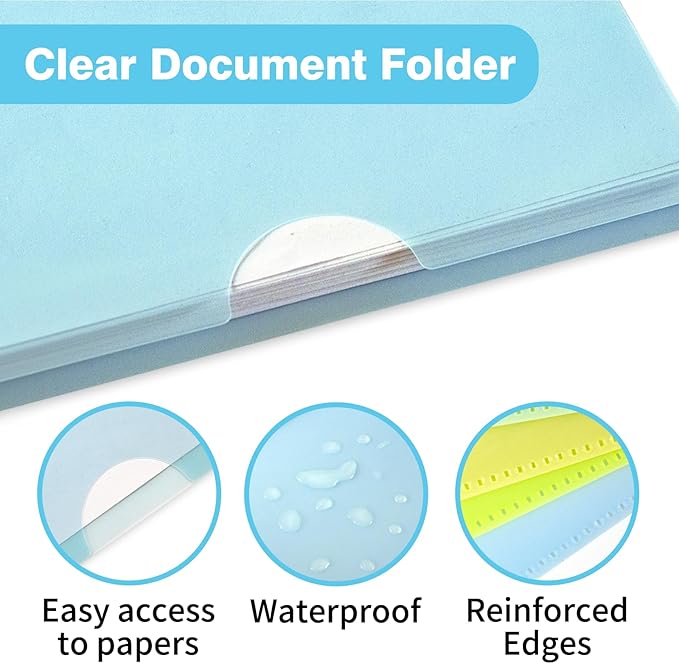 Plastic File Folders, Letter Size Clear Project Sleeves - Image 3
