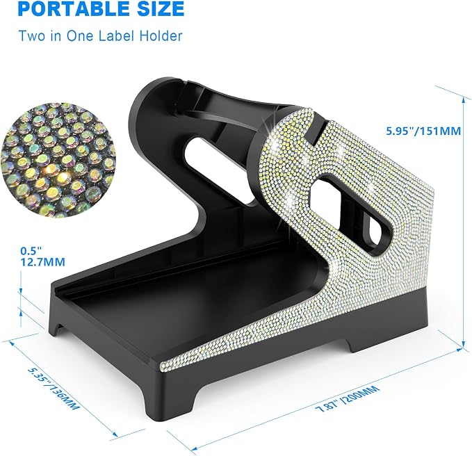 Shining Rhinestone Label Holder, Thermal Label Holder - Image 2
