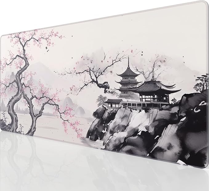 KTRIO Large Gaming Mouse Pad, Desk Mat, 31.5 x 15.7 in, Zen Sakura, XXL | by KTRIO