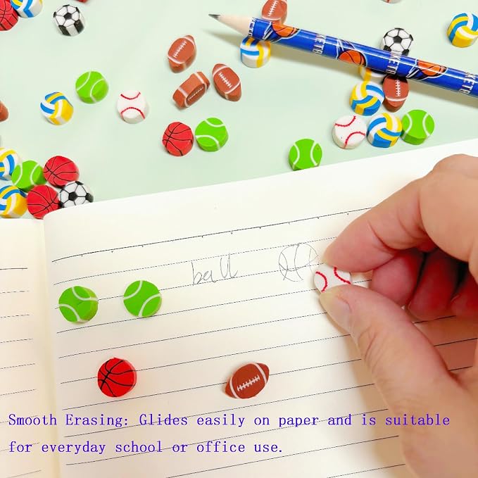 400PCS Mini Cute Ball Erasers for Kids Bulk, Fun Erasers for Classroom Back to - Image 5