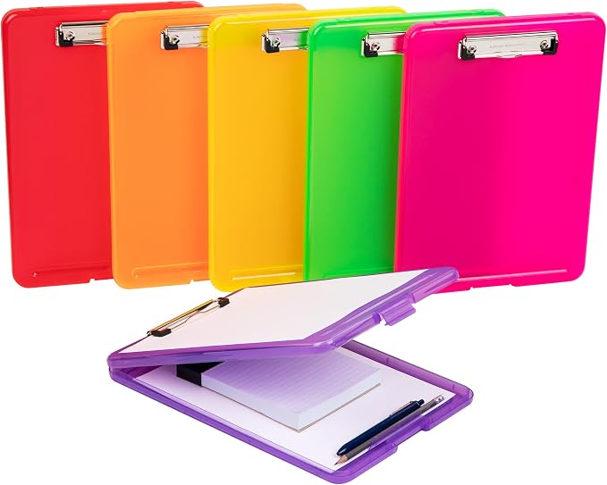 Mind Reader Clipboard with Storage, Nursing Clipboard, 9.25"L x 13.25"W x 1"H by MindReader